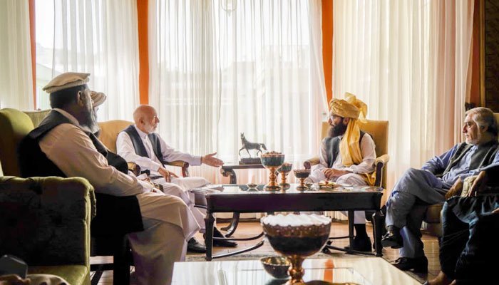 Taliban’s Anas Haqqani meets Afghan leaders Hamid Karzai, Abdullah Abdullah